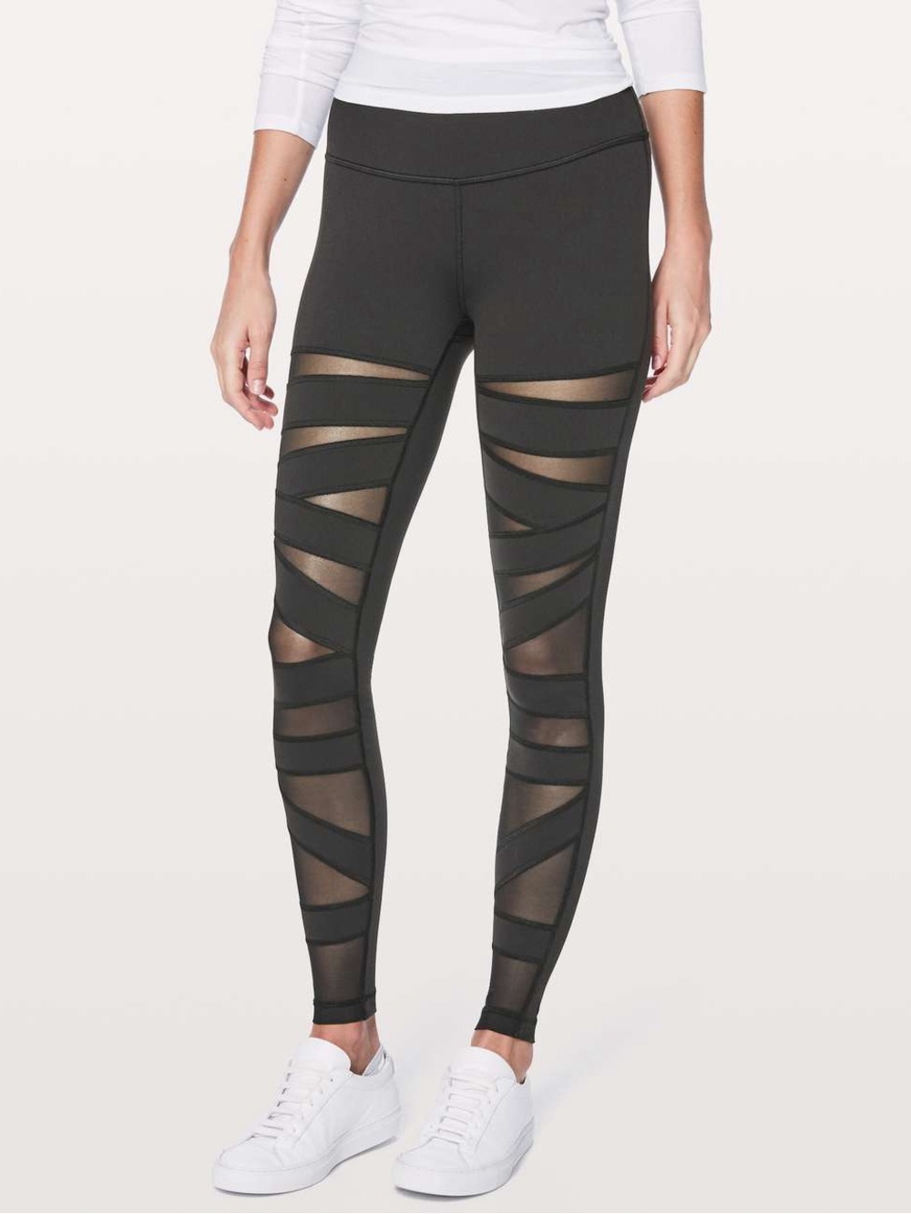 Lululemon Wunder Under Pant (Hi-Rise) *Tech Mesh 28" Black Size 10